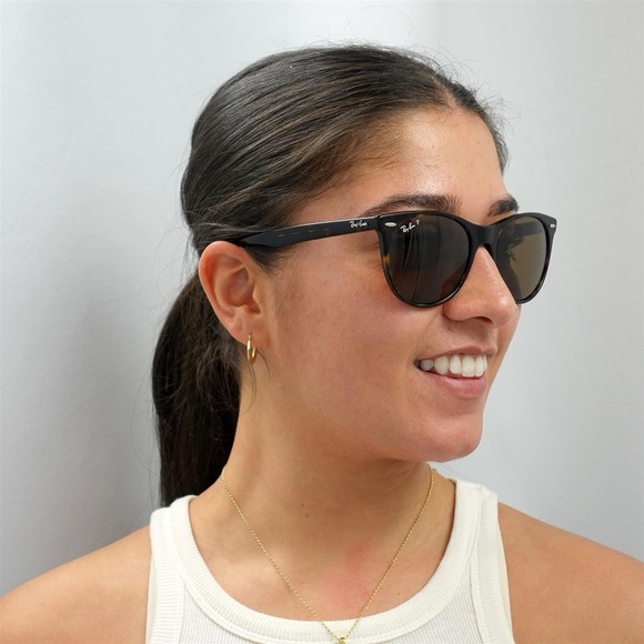 Ray-Ban Tortoise Shell Sunglasses RB2185 902/31 Women Fashion Green G-15 W/Case - Picture 6 of 13